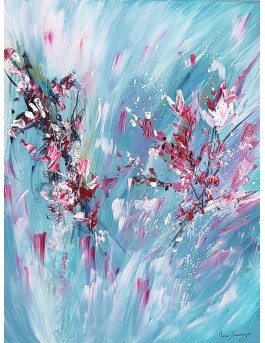XIANGPEIFBH Grande Peinture Abstraite Art Coloré Bloom Fleur