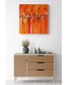 peinture abstraite orange couleurs chaudes