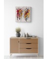 tableau contemporain multicolore