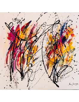 tableau abstrait multicolore moderne