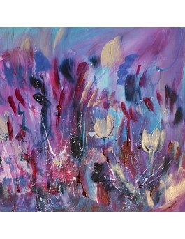 peinture abstraite moderne de fleurs