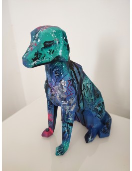 sculpture contemporaine chien